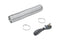 4' Black Dryer Vent Kit power cord, 3-wire, right-angle 3-prong plug, 8' metal slit-cuff vent, and two 4" clamps
