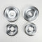 Range Electric/Cooktop 4-Pack Round Drip Bowls (Two 6-IN and Two 8-IN) - Chrome for Non-Hinged, 2-Wire Plug Cooking Elements