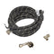 Dishwasher Inlet Supply Hose Kit of 12' rubber hose with two 3/8" ends, and 3/8" & 3/4" connectors