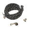Dishwasher Inlet Supply Hose Kit of 12' rubber hose with two 3/8" ends, and 3/8" & 3/4" connectors