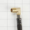 Dishwasher Water Line Installation Kit with 6' braided hose, 3/8" comp x 3/8" NPT male elbow fitting, 3/4" NH x 3/8" comp gooseneck fitting with EPDM washer, teflon tape, and instructions