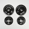 Range Electric/Cooktop 4-Pack Round Drip Bowls (Two 6-IN and Two 8-IN) - Black for Non-Hinged, 2-Wire Plug Cooking Elements
