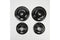 Range Electric/Cooktop 4-Pack Round Drip Bowls (Two 6-IN and Two 8-IN) - Black for Non-Hinged, 2-Wire Plug Cooking Elements