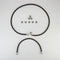 2' and 5' Black braided steam dryer hose kit with 90-degree elbow, Y-connector, and 5 washers - 1 pack