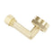 Dishwasher Brass Gooseneck Fitting with washer, 3/4" NH x 3/8" compression fitting