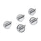 Gas Cooktop Control Knob Kit (set Of 5) - Stainless Steel
