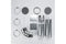 4-way dryer side vent kit that fits WED9500EC, WED9500EW, WGD9500EC, WGD9500EW, YWED9500EC, and YWED9500EW
