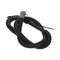 6' Black flexible washer drain hose with elbow bracket, 1" inner diameter grey 90-degree coupler & metal clamp - 1 pack