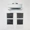Range Hood Wall Recirculation Kit with 2 Charcoal Filters, 4 Clips, and a Deflector Damper - Silver