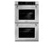 30 In. Professional True Convection Double Wall Oven With Air Fry And Self Clean In Stainless Steel