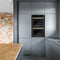 Autograph Edition 30 In. Professional True Convection Double Wall Oven With Air Fry And Self Clean In Black Stainless Steel With Champagne Bronze Handles