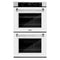 30 In. Professional True Convection Double Wall Oven With Air Fry And Self Clean In Satin Stainless Steel With White Matte Doors