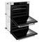 30 In. Professional True Convection Double Wall Oven With Air Fry And Self Clean In Satin Stainless Steel With White Matte Doors