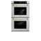 Autograph Edition 30 In. Professional True Convection Double Wall Oven With Air Fry And Self Clean In Satin Stainless Steel With Champagne Bronze Handles