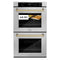 Autograph Edition 30 In. Professional True Convection Double Wall Oven With Air Fry And Self Clean In Satin Stainless Steel With Champagne Bronze Handles