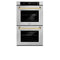 Autograph Edition 30 In. Professional True Convection Double Wall Oven With Air Fry And Self Clean In Satin Stainless Steel With Polished Gold Handles
