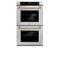 Autograph Edition 30 In. Professional True Convection Double Wall Oven With Air Fry And Self Clean In Satin Stainless Steel With Polished Gold Helix Handles
