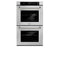 Autograph Edition 30 In. Professional True Convection Double Wall Oven With Air Fry And Self Clean In Satin Stainless Steel With Polished Nickel Helix Handles