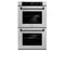 Autograph Edition 30 In. Professional True Convection Double Wall Oven With Air Fry And Self Clean In Satin Stainless Steel With Matte Black Handles
