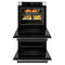 Autograph Edition 30 In. Professional True Convection Double Wall Oven With Air Fry And Self Clean In Satin Stainless Steel With White Matte Doors And Matte Black Handles