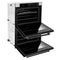 Autograph Edition 30 In. Professional True Convection Double Wall Oven With Air Fry And Self Clean In Satin Stainless Steel With White Matte Doors And Matte Black Handles