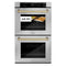 Autograph Edition 30 In. Professional True Convection Double Wall Oven With Air Fry And Self Clean In Stainless Steel With Champagne Bronze Handles
