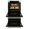 Autograph Edition 30 In. Professional True Convection Double Wall Oven With Air Fry And Self Clean In Stainless Steel With Champagne Bronze Handles