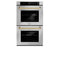 Autograph Edition 30 In. Professional True Convection Double Wall Oven With Air Fry And Self Clean In Stainless Steel With Champagne Bronze Handles