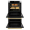 Autograph Edition 30 In. Professional True Convection Double Wall Oven With Air Fry And Self Clean In Stainless Steel With Champagne Bronze Handles