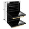 Autograph Edition 30 In. Professional True Convection Double Wall Oven With Air Fry And Self Clean In Stainless Steel With Champagne Bronze Handles