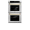 Autograph Edition 30 In. Professional True Convection Double Wall Oven With Air Fry And Self Clean In Stainless Steel With Polished Gold Handles