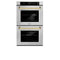 Autograph Edition 30 In. Professional True Convection Double Wall Oven With Air Fry And Self Clean In Stainless Steel With Polished Gold Handles