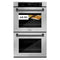 Autograph Edition 30 In. Professional True Convection Double Wall Oven With Air Fry And Self Clean In Stainless Steel With Matte Black Handles