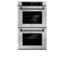 Autograph Edition 30 In. Professional True Convection Double Wall Oven With Air Fry And Self Clean In Stainless Steel With Matte Black Handles