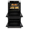 Autograph Edition 30 In. Professional True Convection Double Wall Oven With Air Fry And Self Clean In Stainless Steel With Matte Black Handles
