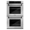 Autograph Edition 30 In. Professional True Convection Double Wall Oven With Air Fry And Self Clean In Stainless Steel With Matte Black Handles