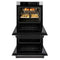 Autograph Edition 30 In. Professional True Convection Double Wall Oven With Air Fry And Self Clean In Stainless Steel With Matte Black Handles