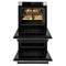 Autograph Edition 30 In. Professional True Convection Double Wall Oven With Air Fry And Self Clean In Stainless Steel With White Matte Doors And Matte Black Handles