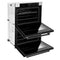 Autograph Edition 30 In. Professional True Convection Double Wall Oven With Air Fry And Self Clean In Stainless Steel With White Matte Doors And Matte Black Handles