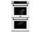 Autograph Edition 30 In. Professional True Convection Double Wall Oven With Air Fry And Self Clean In Stainless Steel With White Matte Doors And Matte Black Handles