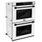 Autograph Edition 30 In. Professional True Convection Double Wall Oven With Air Fry And Self Clean In Stainless Steel With White Matte Doors And Matte Black Handles