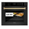 Autograph Edition 30 In. Professional True Convection Single Wall Oven With Air Fry And Self Clean In Black Stainless Steel With Champagne Bronze Handle