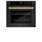Autograph Edition 30 In. Professional True Convection Single Wall Oven With Air Fry And Self Clean In Black Stainless Steel With Polished Gold Handle