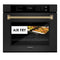 Autograph Edition 30 In. Professional True Convection Single Wall Oven With Air Fry And Self Clean In Black Stainless Steel With Champagne Bronze Helix Handle