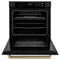Autograph Edition 30 In. Professional True Convection Single Wall Oven With Air Fry And Self Clean In Black Stainless Steel With Champagne Bronze Helix Handle