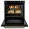Autograph Edition 30 In. Professional True Convection Single Wall Oven With Air Fry And Self Clean In Black Stainless Steel With Champagne Bronze Helix Handle