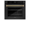 Autograph Edition 30 In. Professional True Convection Single Wall Oven With Air Fry And Self Clean In Black Stainless Steel With Polished Gold Helix Handle