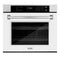 30 In. Professional True Convection Single Wall Oven With Air Fry And Self Clean In Satin Stainless Steel With White Matte Door