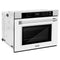 30 In. Professional True Convection Single Wall Oven With Air Fry And Self Clean In Satin Stainless Steel With White Matte Door