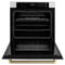 Autograph Edition 30 In. Professional True Convection Single Wall Oven With Air Fry And Self Clean In Satin Stainless Steel With Champagne Bronze Helix Handle